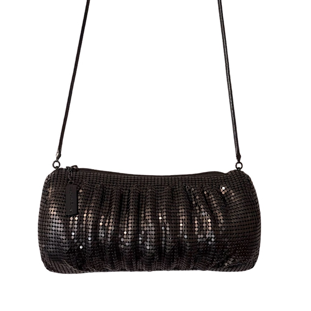 Whiting and Davis mesh gunmetal Elegant Black Women's Bag